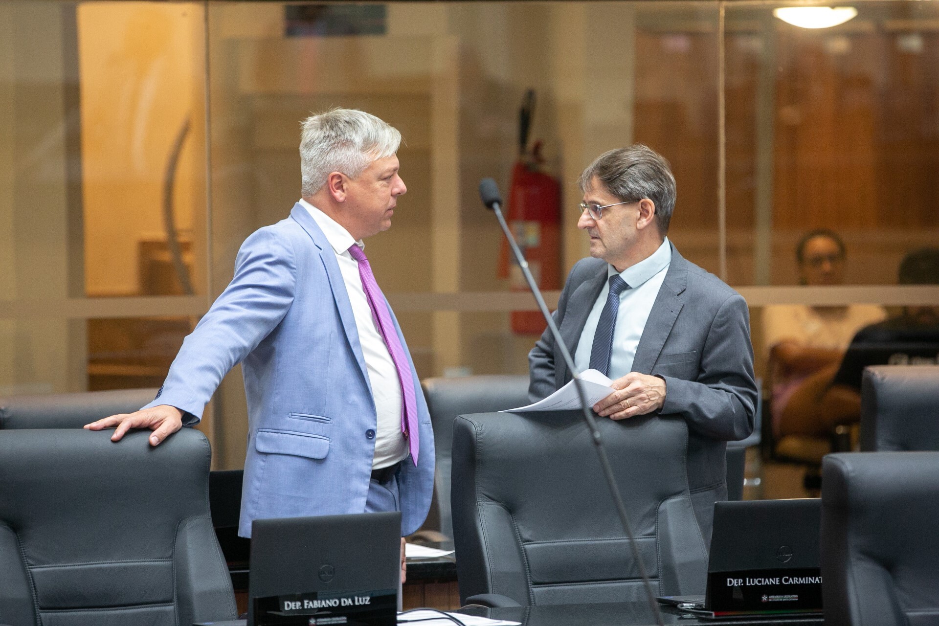 Deputados Fabiano da Luz e Neodi Saretta