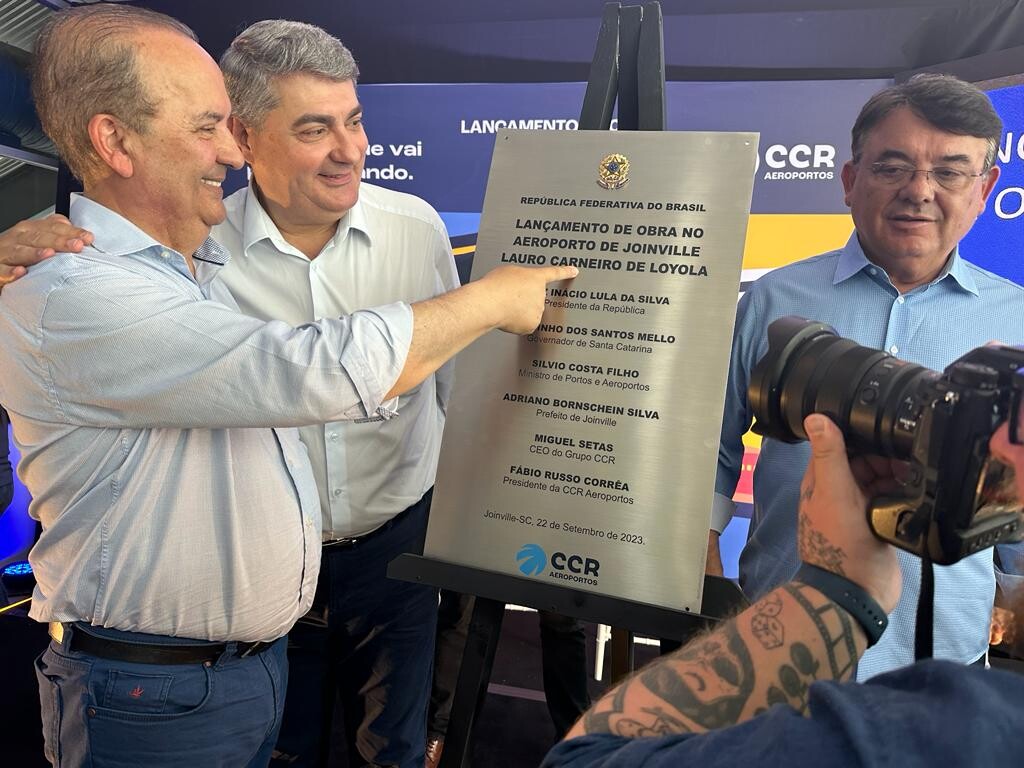 Deputado Antídio Lunelli e governador Jorginho Mello em Joinville