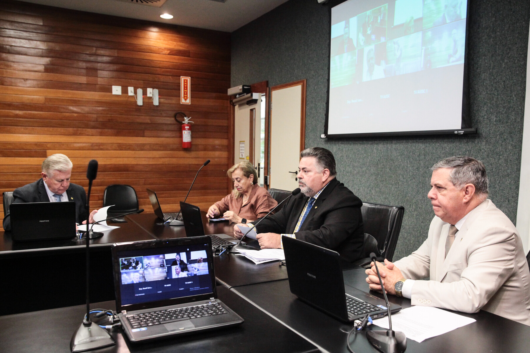 Deputados Nilso Berlanda, Sergio Motta e Mário Motta