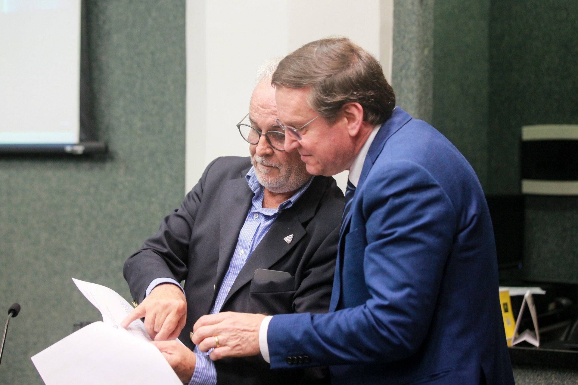 Presidente da Casan, Edson Moritz, e deputado Jair Miotto