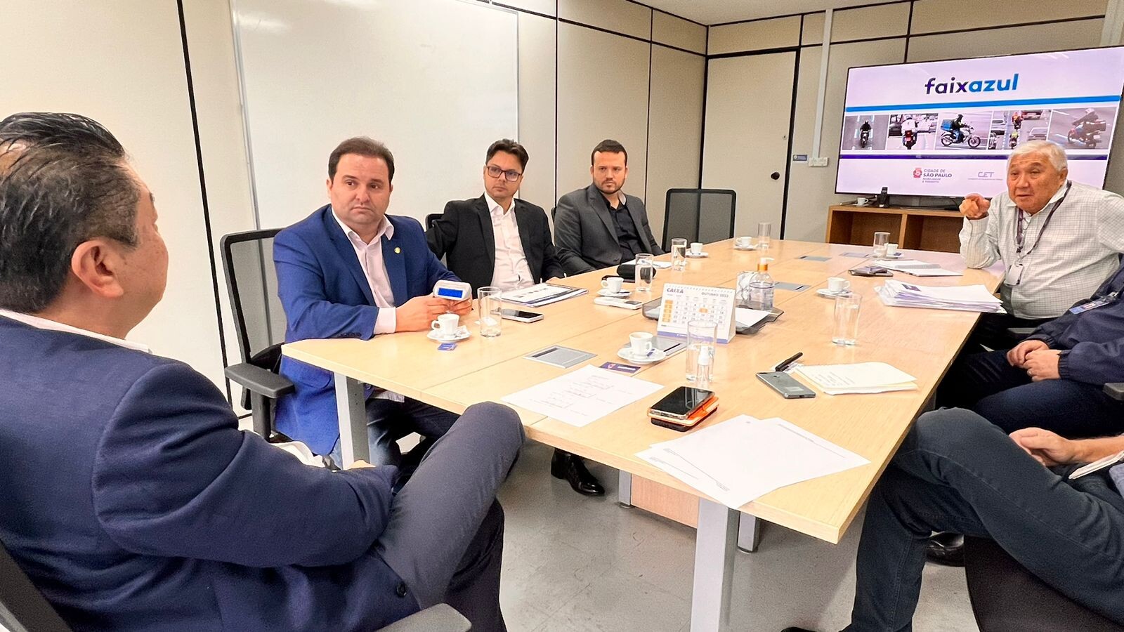 Deputado Sérgio Guimarães na CET, em São Paulo FOTO: Paulo Cesar