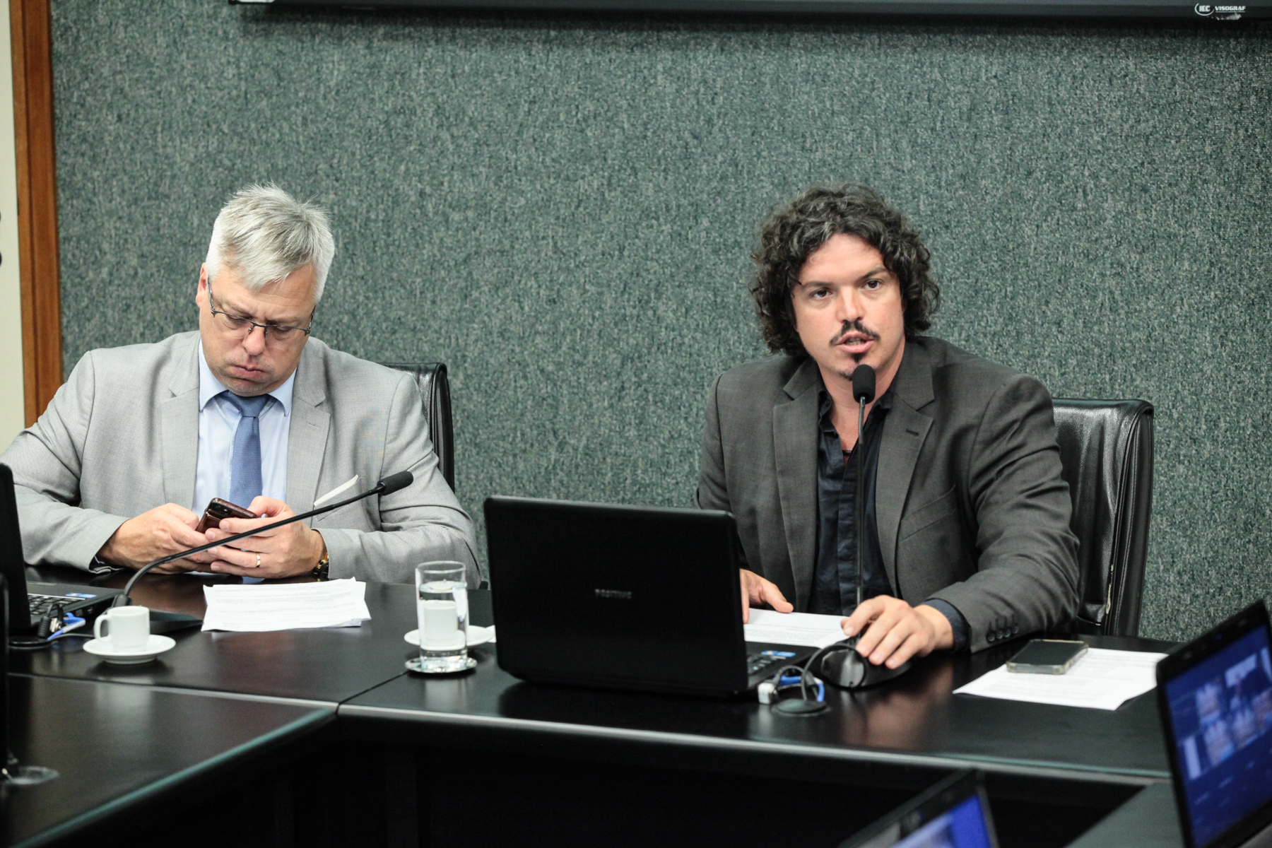 Deputado Fabiano da Luz (PT) e Deputado Marquito (PSOL)