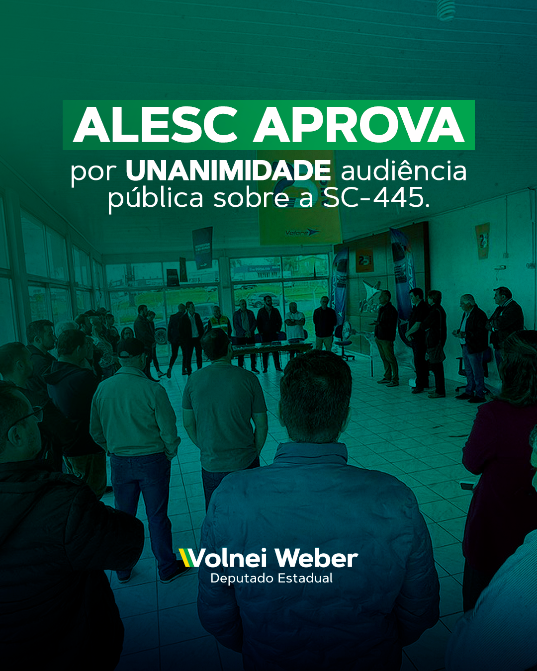 Audiência pública prestará esclarecimentos sobre SC-445 em Içara