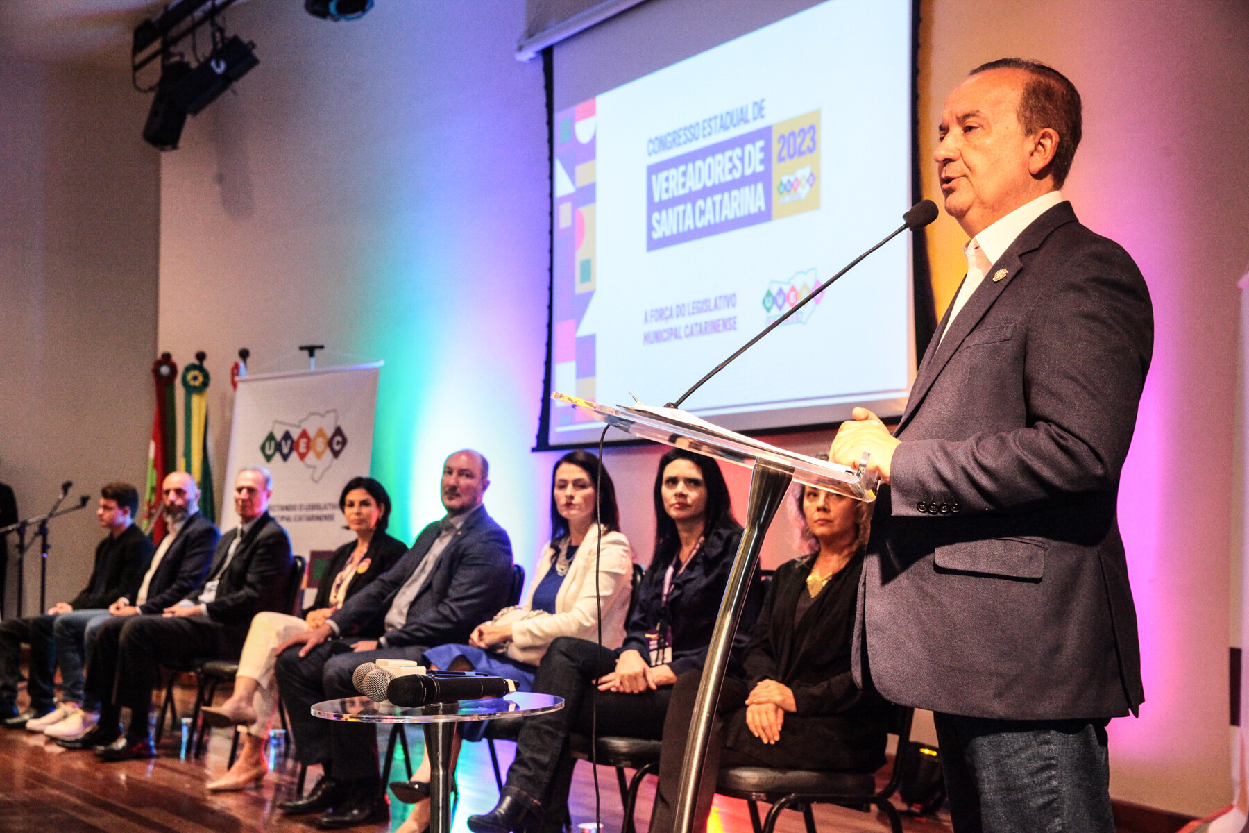 O governador do Estado, Jorginho Mello, também esteve presente na solenidade.