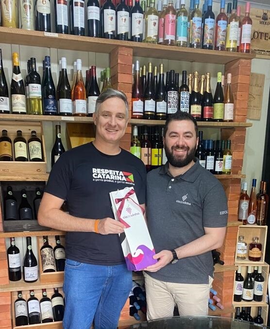 Deputado Matheus Cadorin e o empresário Rafael Diogo Vieira, de Joinville