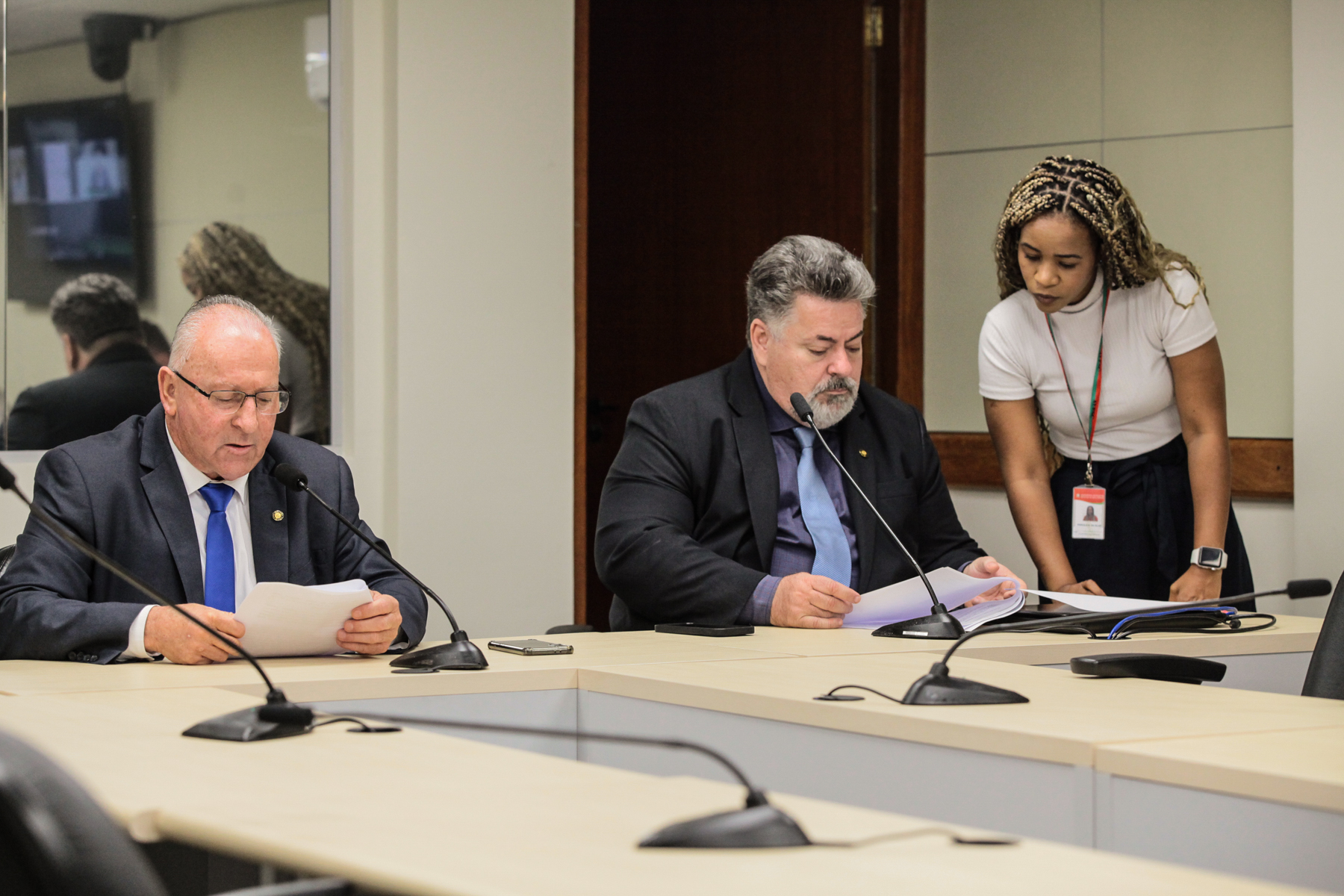 Deputado Oscar Gutz (PL) e deputado Sergio Motta (Republicanos)