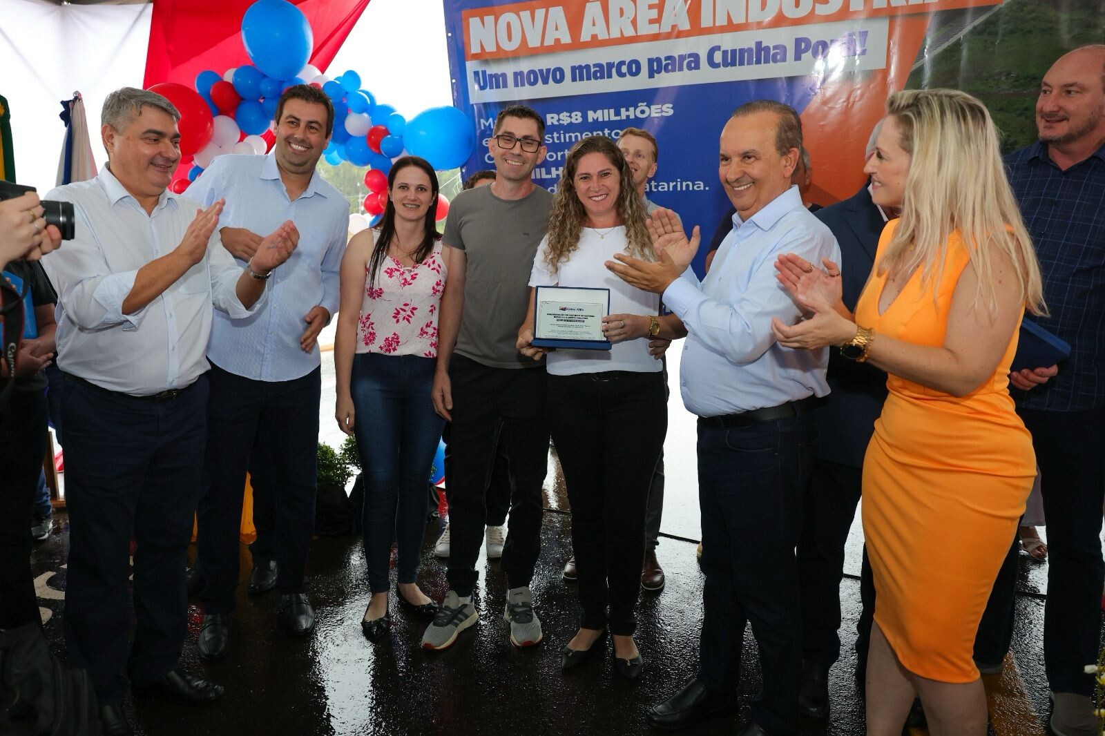 Deputado Antídio Lunelli e comitiva do governador Jorginho Mello