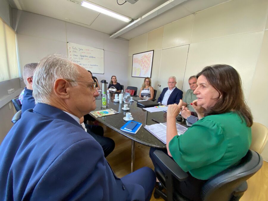 Deputado Dr. Vicente se reuniu com a secretaria de Estado da Saúde, Carmen Zanotto, em Florianópolis. FOTO: Divulgação
