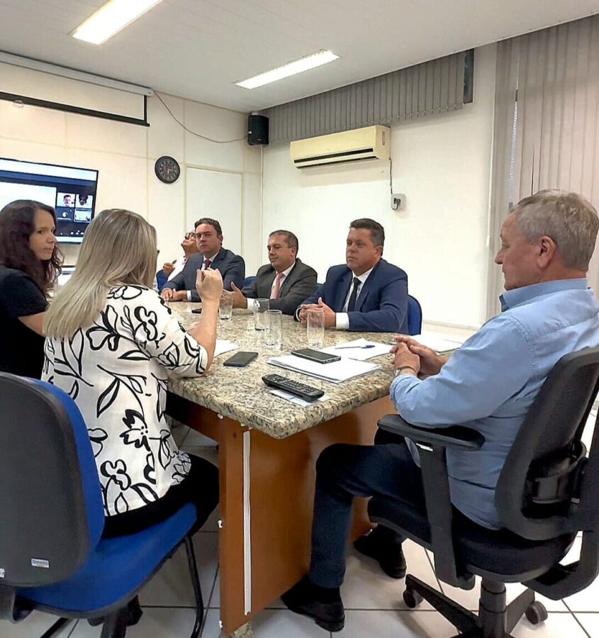 Foto: Deputados Ivan Naatz e Camilo Martins se reunião com a direção da Secretaria de Estado da Agricultura e Cidasc. (Divulgação).