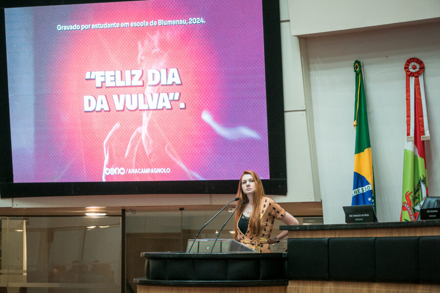 Deputada Ana Campagnolo (PL) ocupou a tribuna para denunciar casos de conteúdo obsceno em escolas
