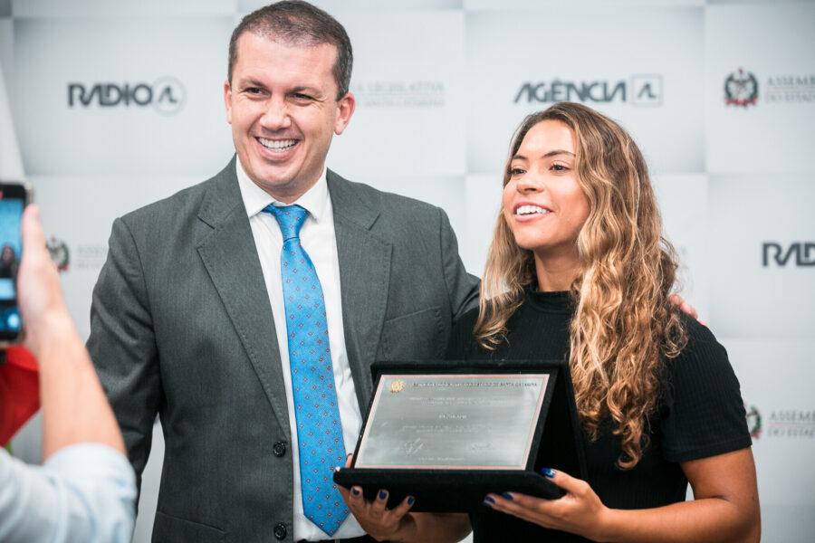 Deputado Camilo Martins e Tainá Hinckel