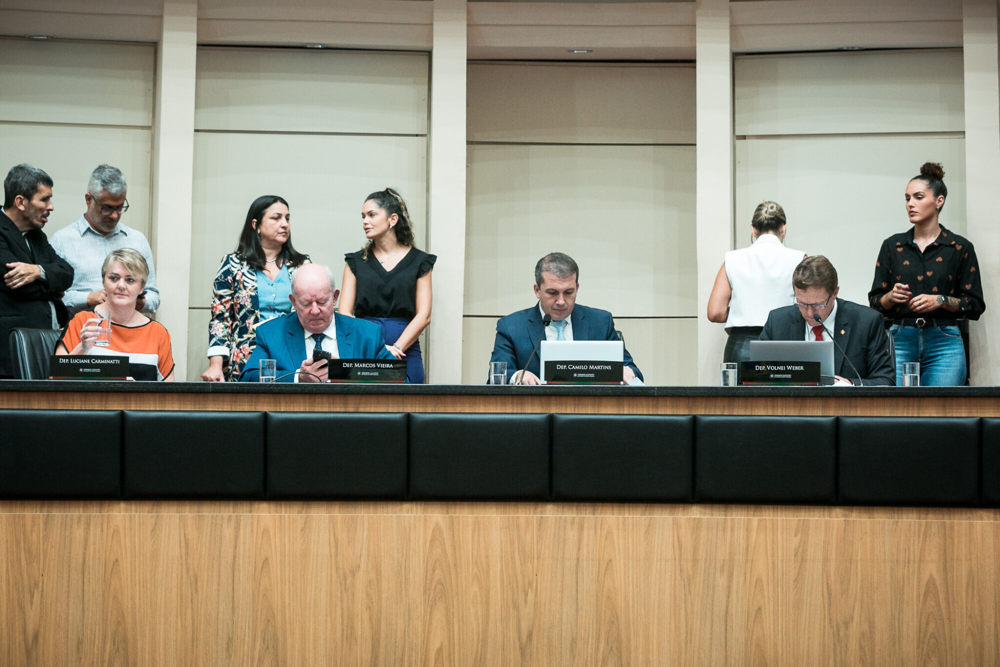 - Deputada Luciane Carminatti (PT)   - Deputado Marcos Vieira (PSDB)
- Deputado Camilo Martins (Podemos) 	
		
- Deputado Volnei Weber (MDB)