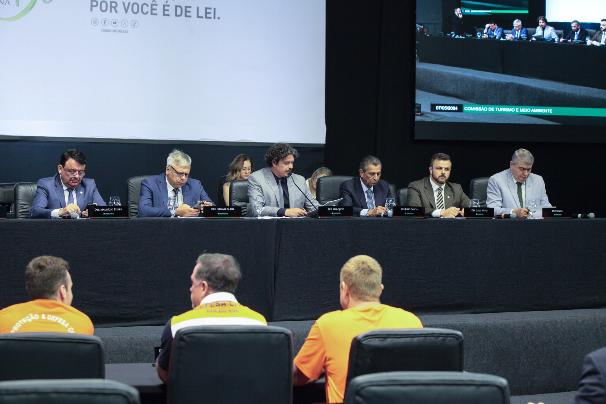 - Deputado Mauricio Peixer (PL)	
- Deputado Fabiano da Luz (PT) 	
- Deputado Marquito (PSOL)
- Deputado Julio Garcia (PSD)  - Deputado Lucas Neves (Podemos) 	
	
 - Deputado Antídio Lunelli (MDB)