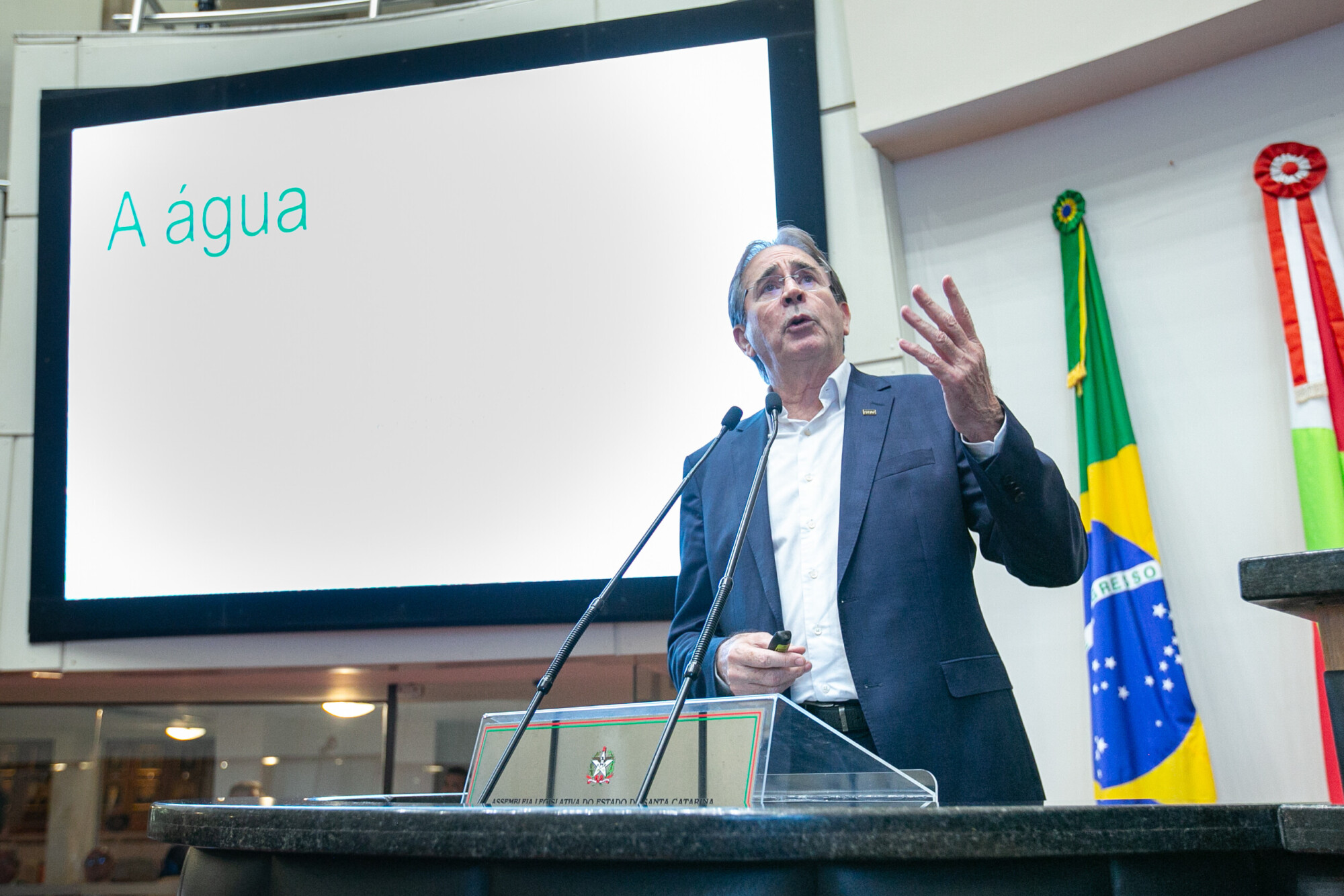 - Mario Cezar de Aguiar - Pres. a Federação das Indústrias de Santa Catarina (FIESC)