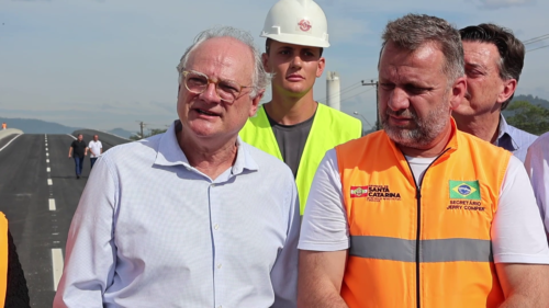 Jaraguá-Guaramirim: Deputado participa de liberação de tráfego de viaduto e pede agilidade em obras