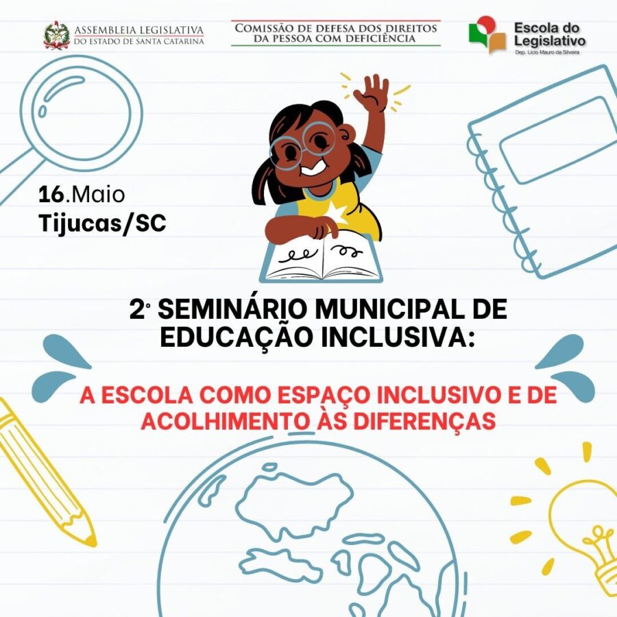 Autismo: 2º Seminário Municipal sobre Educação Inclusiva de Tijucas acontece nesta quinta-feira (16)