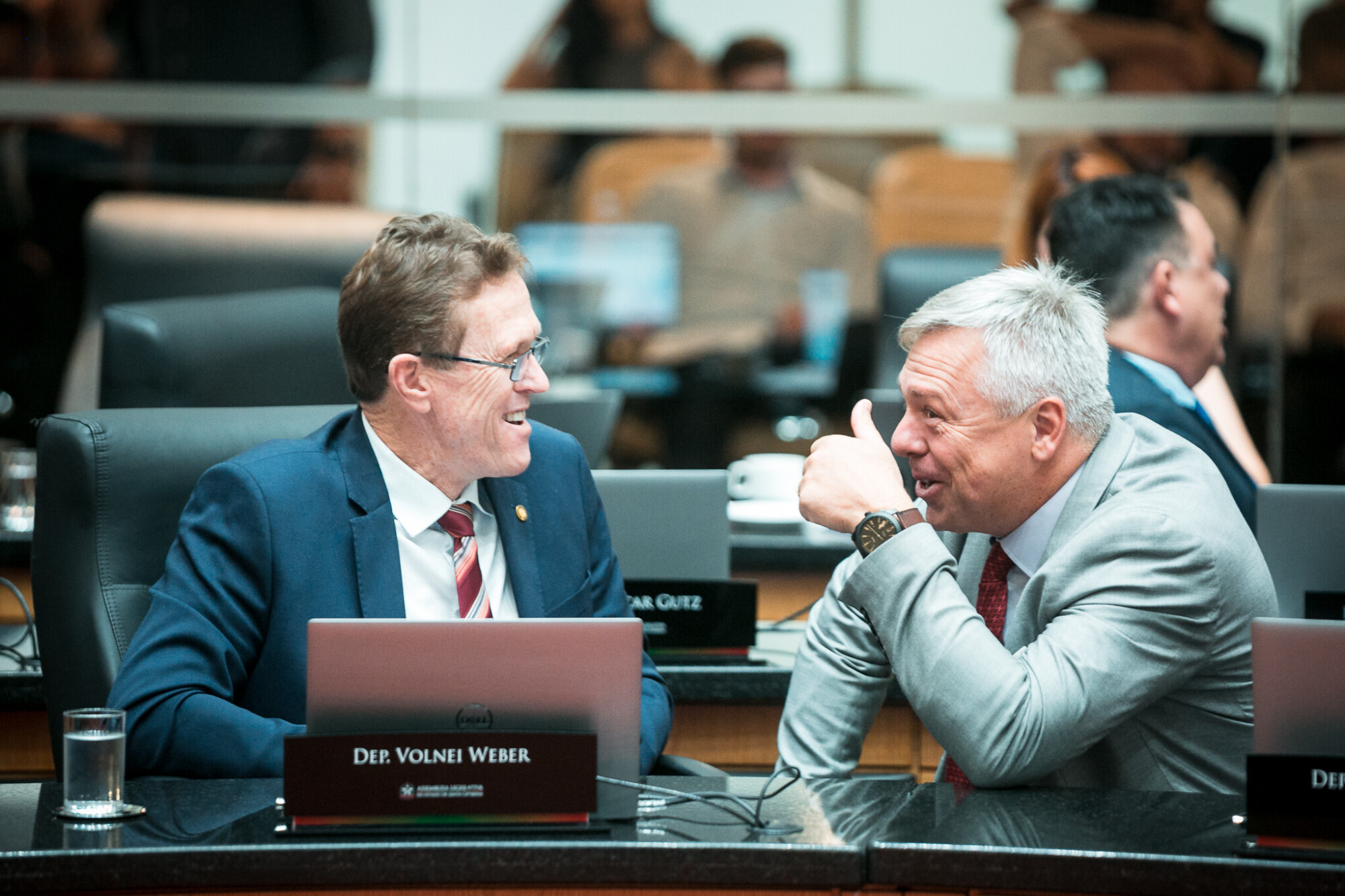 - Deputado Volnei Weber (MDB)
 - Deputado Fabiano da Luz (PT)