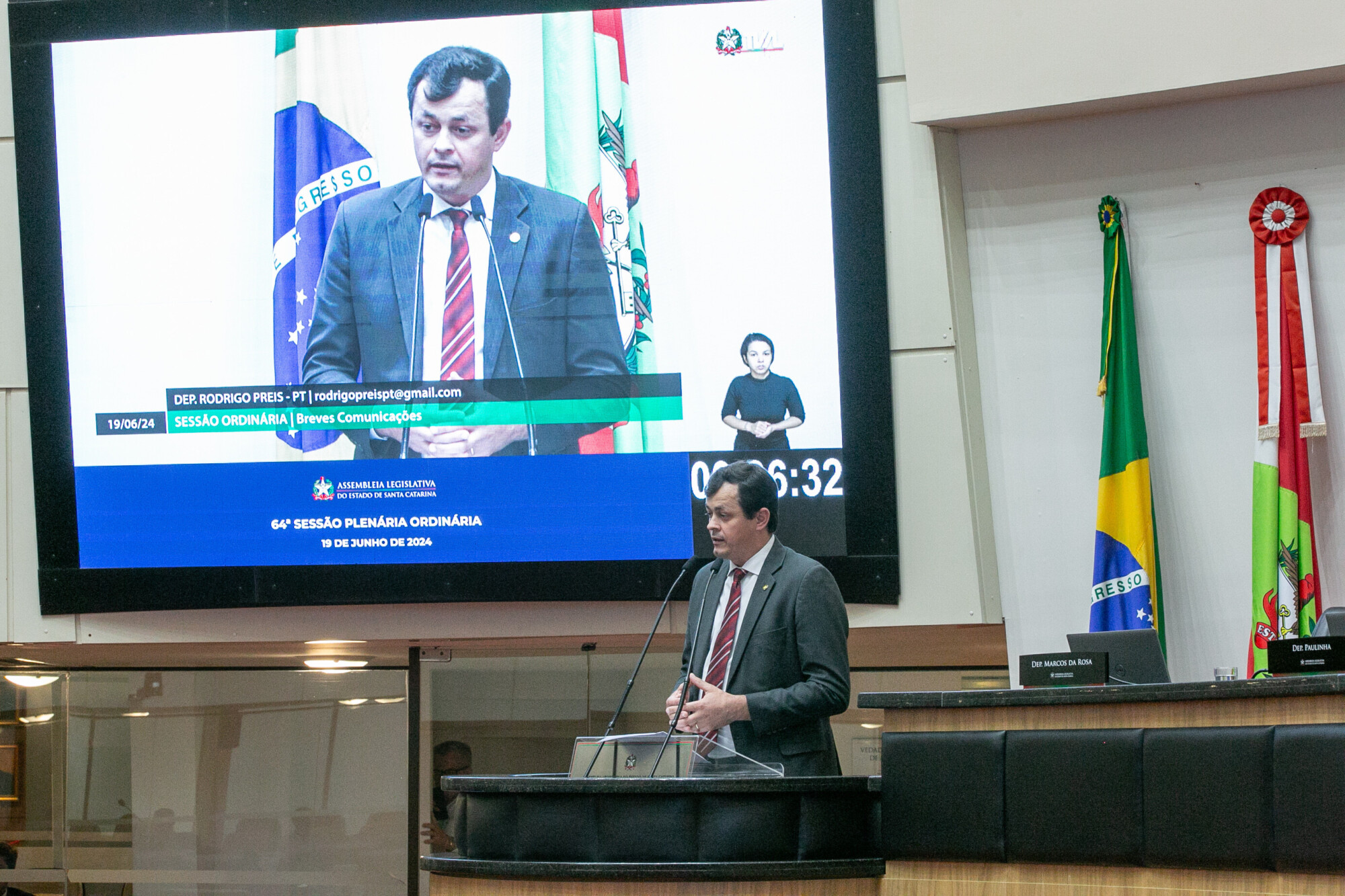 - Deputado Rodrigo Preis (PT)