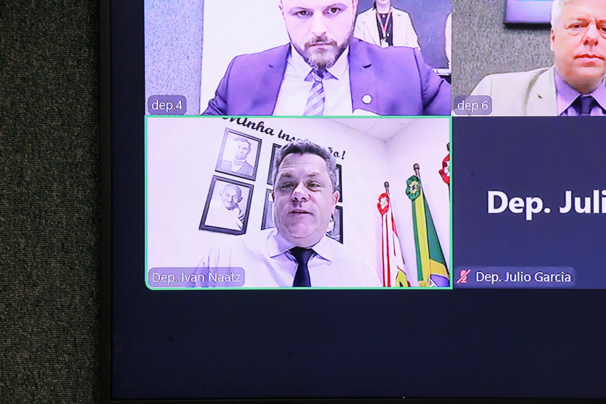 - Deputado Ivan Naatz (PL) 	
-Deputado Lucas Neves (Podemos) 	 - Deputado Fabiano da Luz (PT)