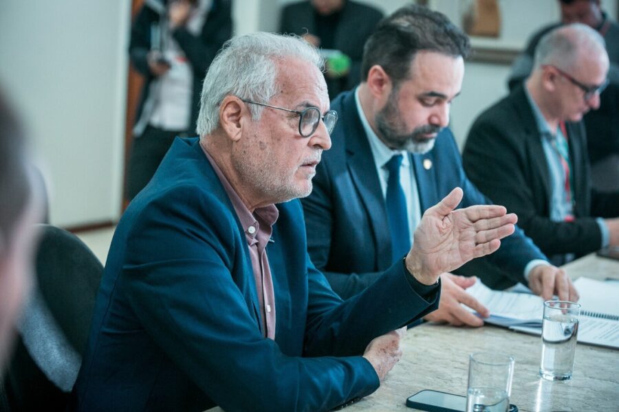 Presidente da Casan, Edson Moritz, e deputado Cleiton Fossá