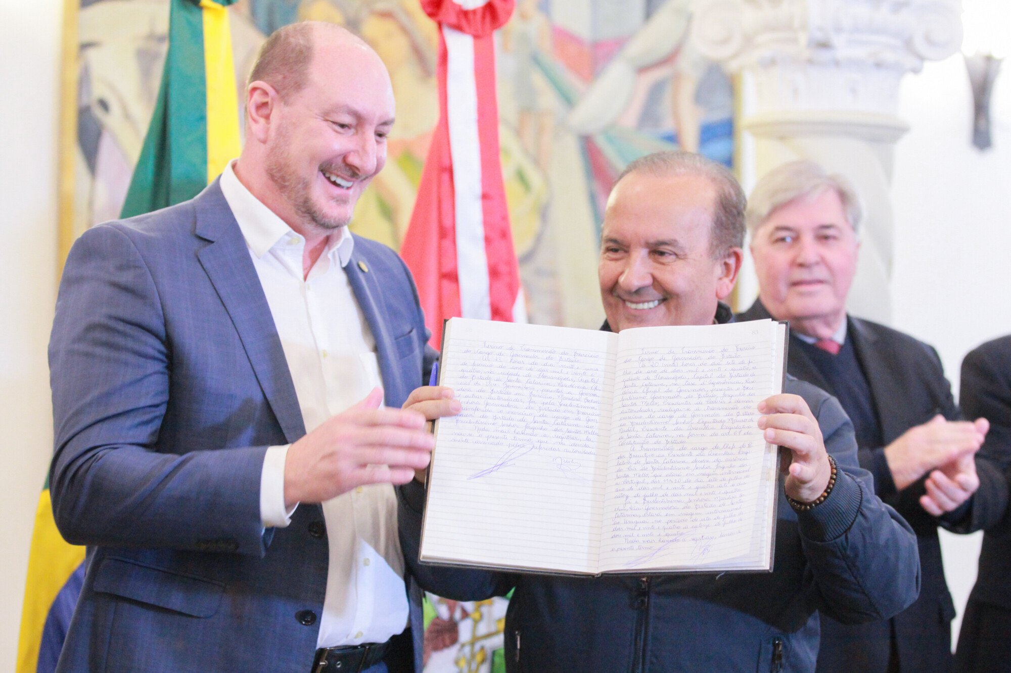- Deputado Mauro de Nadal (MDB) 	
-Governador Jorginho Mello (PL)