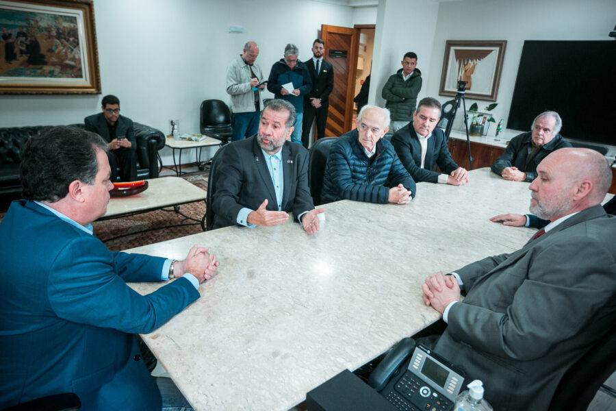 Lupi e Minotto trataram da criação de um posto de atendimento previdenciário no Palácio Barriga Verde