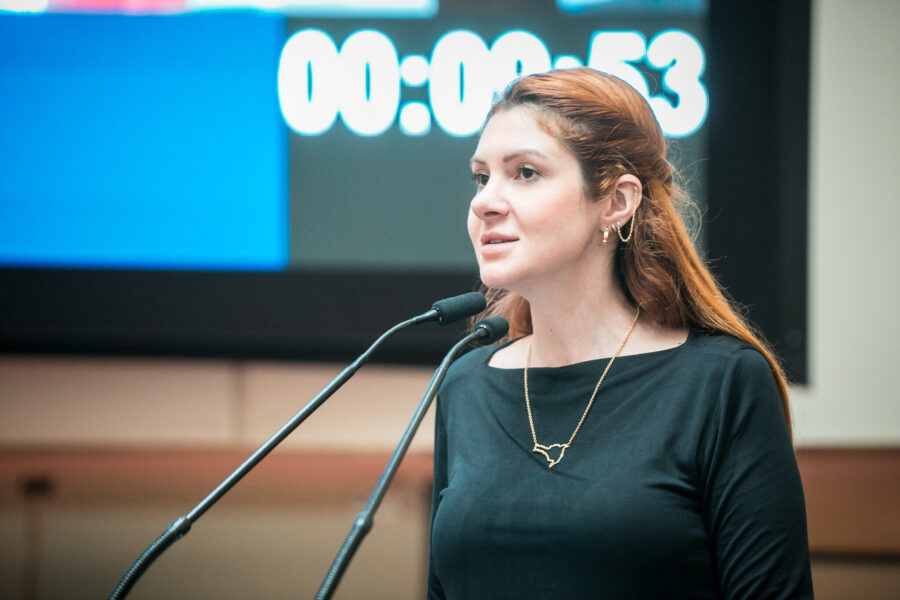 Deputada Ana Campagnolo, na sessão da tarde desta quarta (7)