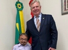 Gabrielzinho e deputado Nilso Berlanda