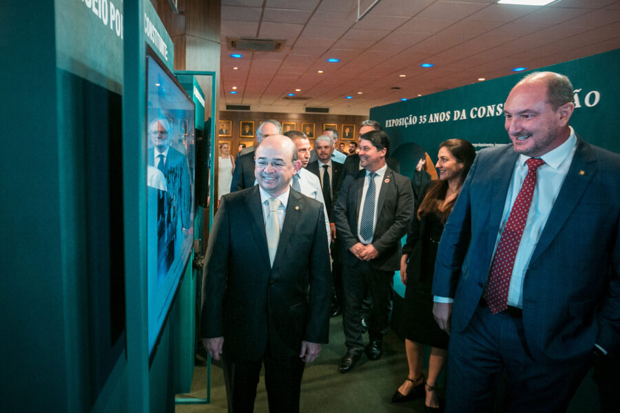 Mauro de Nadal e o presidente da União Nacional dos Legislativos Estaduais (Unale), Sérgio Aguiar (CE)