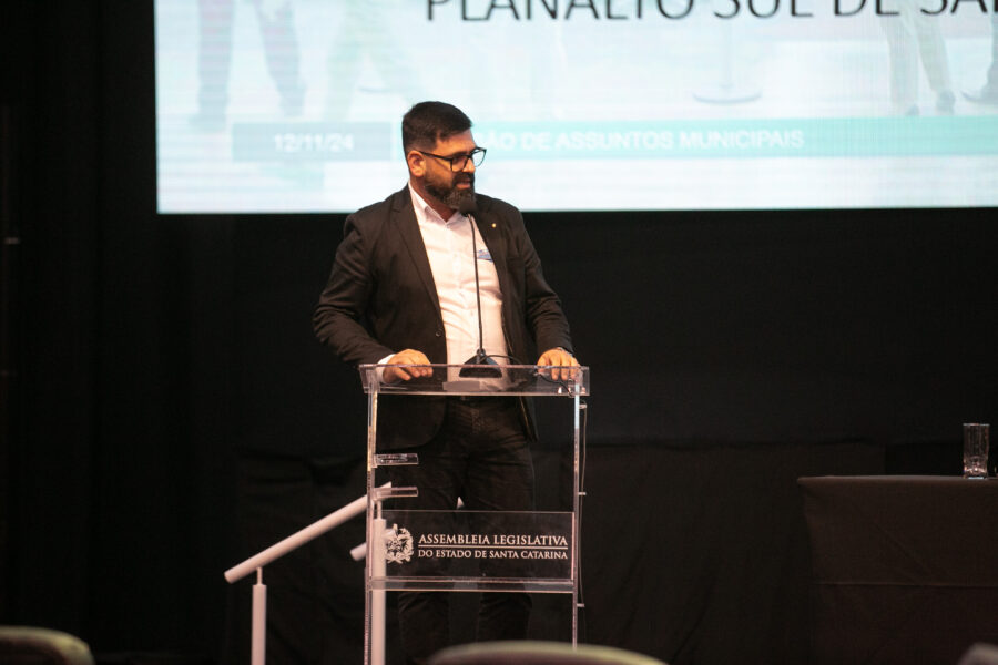 Luciano Angonese, representante da Associação dos Municípios do Planalto Sul de Santa Catarina (Amplasc).
