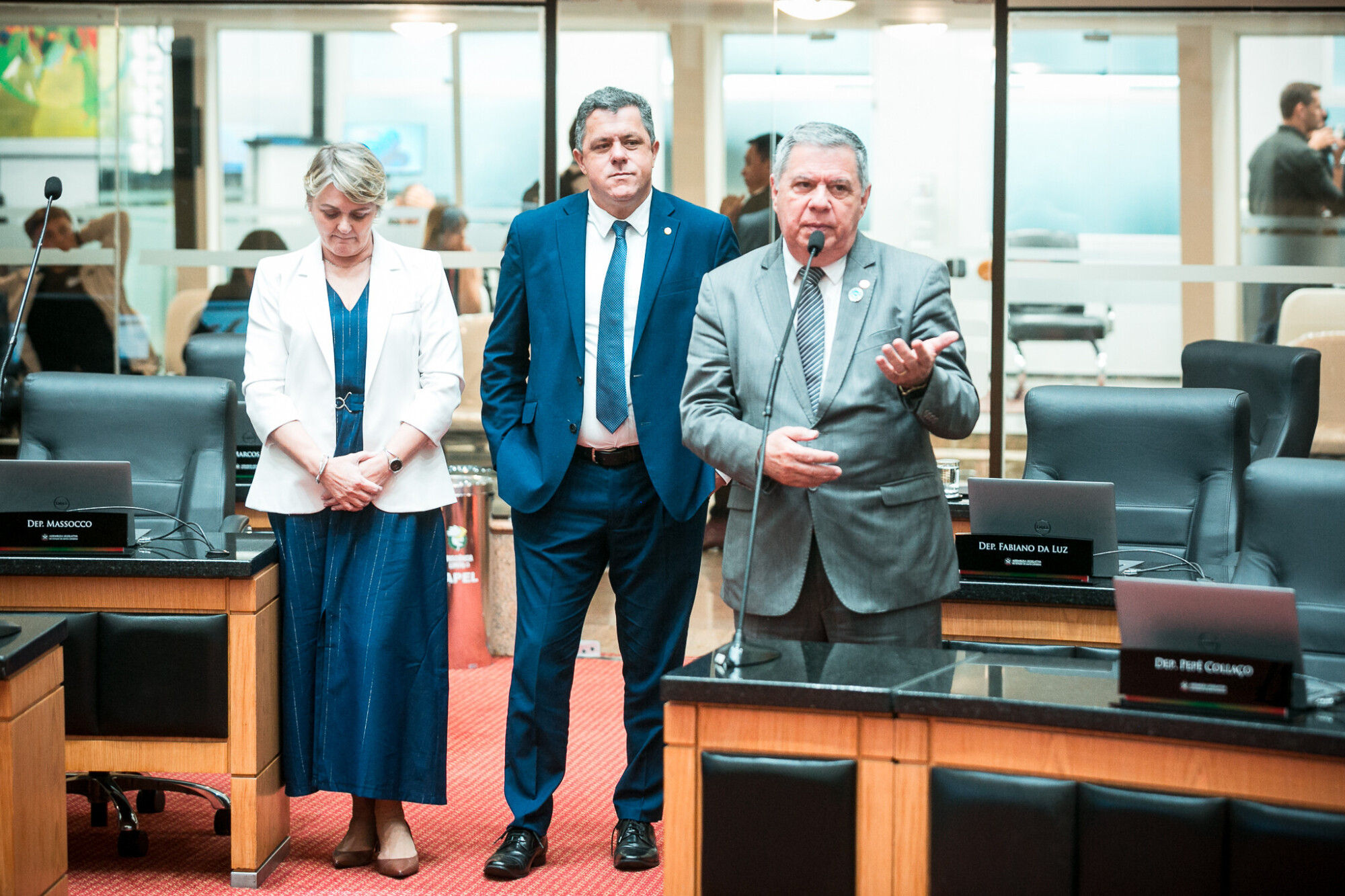 - Deputada Luciane Carminatti (PT) - Deputado Ivan Naatz (PL) 	
 - Deputado Mário Motta (PSD)