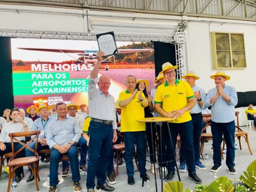 Marcos Vieira comemora mais uma conquista para o aeroporto de Pinhalzinho