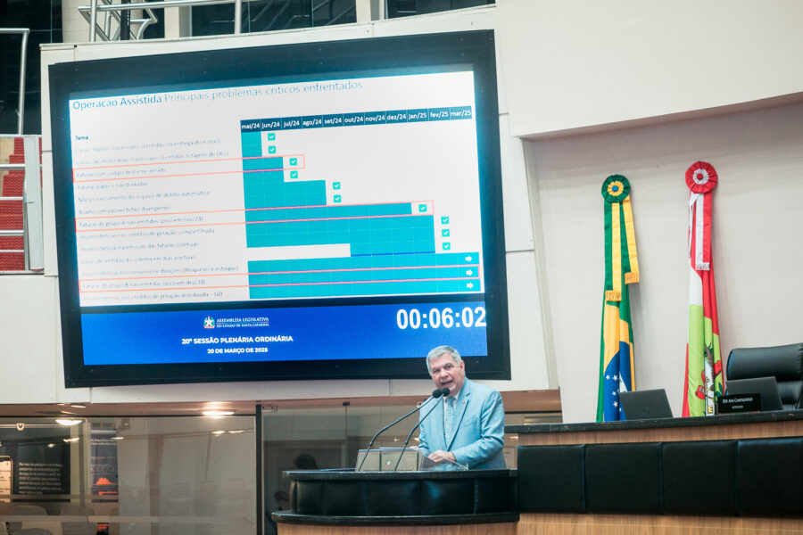 Deputado Mário Motta discursa na tribuna.