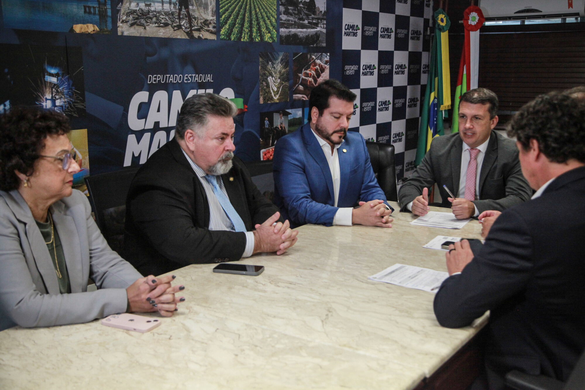 - Deputada Dirce Heiderscheidt (MDB) - Deputado Sergio Motta (Republicanos) - Deputado Alex Brasil (PL)- Deputado Camilo Martins (Podemos)