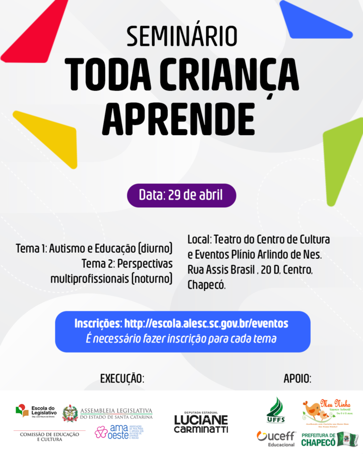 Evento em Chapecó debate maior inclusão de crianças autistas na educação