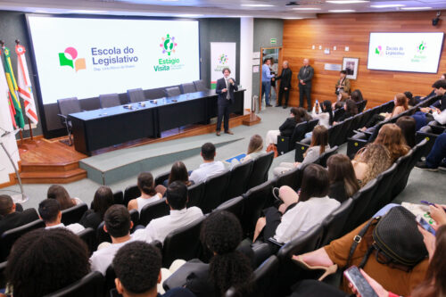 Estudantes participam de atividades com os deputados no Estágio-Visita