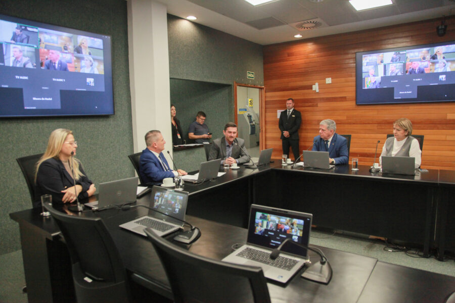 Reunião da comissão, na manhã desta quarta (21), contou com a participação da Cidasc, Ocesc e SAR.