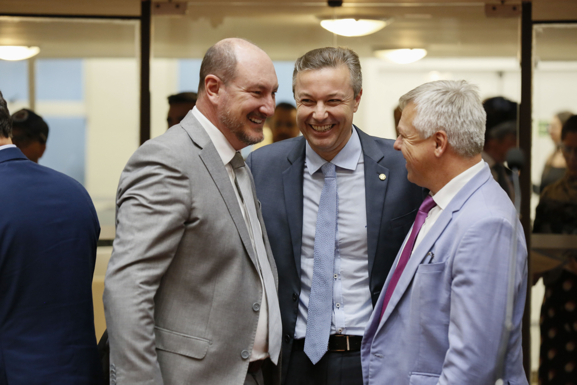 - Deputado Mauro de Nadal (MDB) 	
- Deputado Napoleão Bernardes (PSD)  - Deputado Fabiano da Luz (PT)