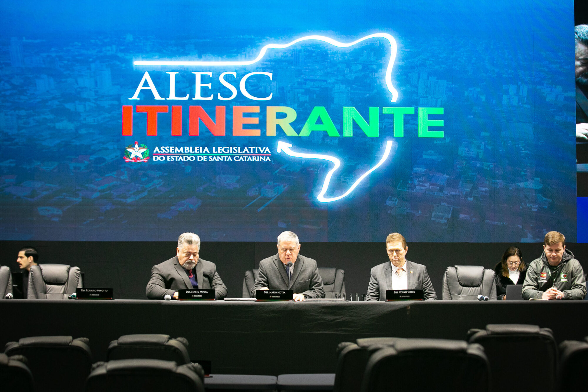 - Deputado Sergio Motta (Republicanos) - Deputado Mário Motta (PSD) - Deputado Volnei Weber (MDB)