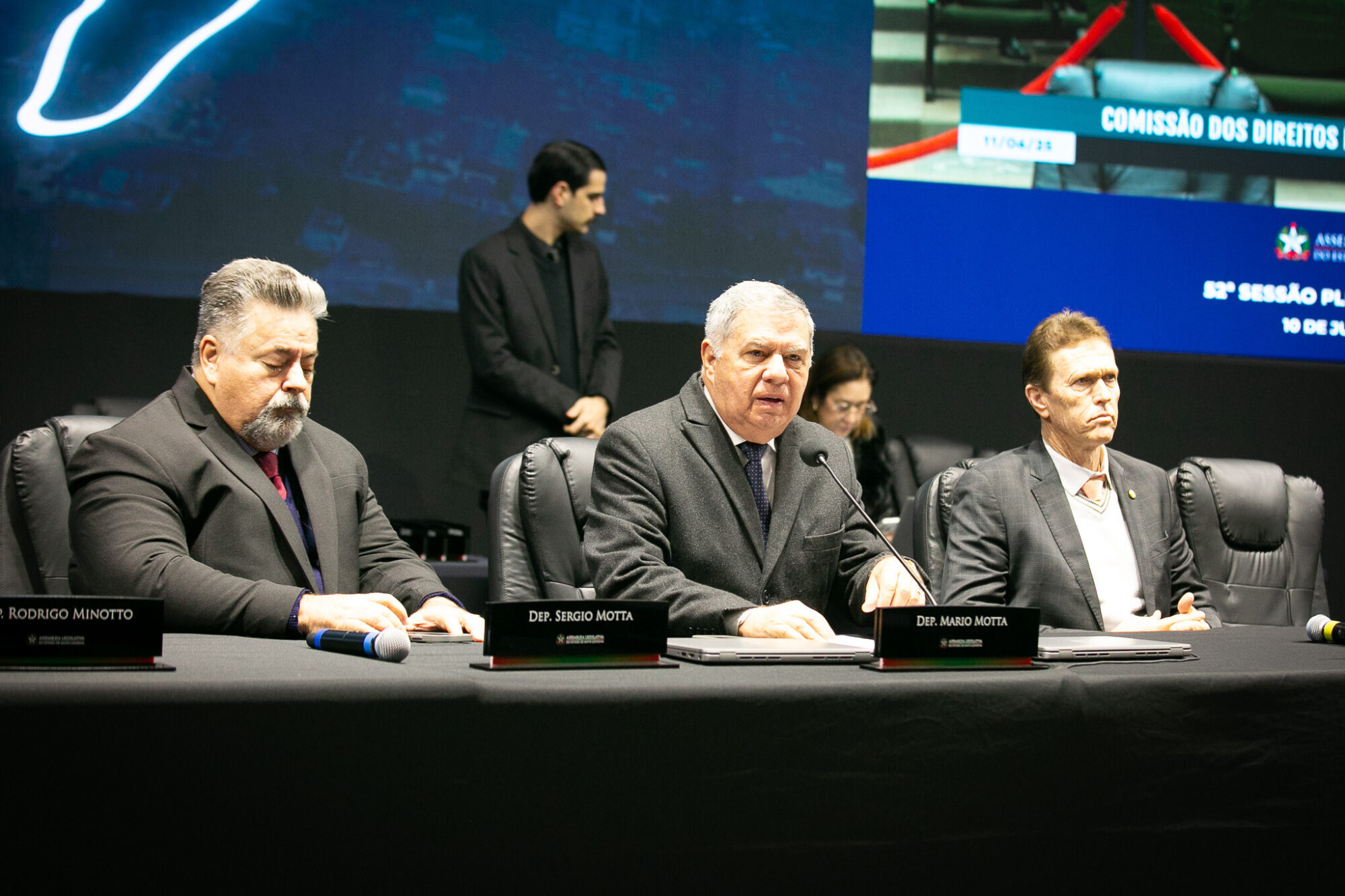 - Deputado Sergio Motta (Republicanos) - Deputado Mário Motta (PSD) - Deputado Volnei Weber (MDB)