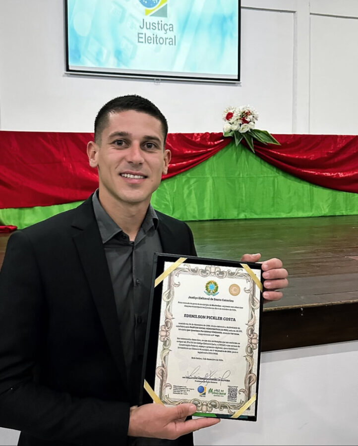 Edenilson Pickler Costa, vereador de Rio Rufino. Foto: Acervo pessoal