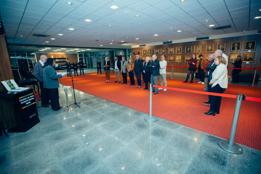Solenidade de abertura da exposição.