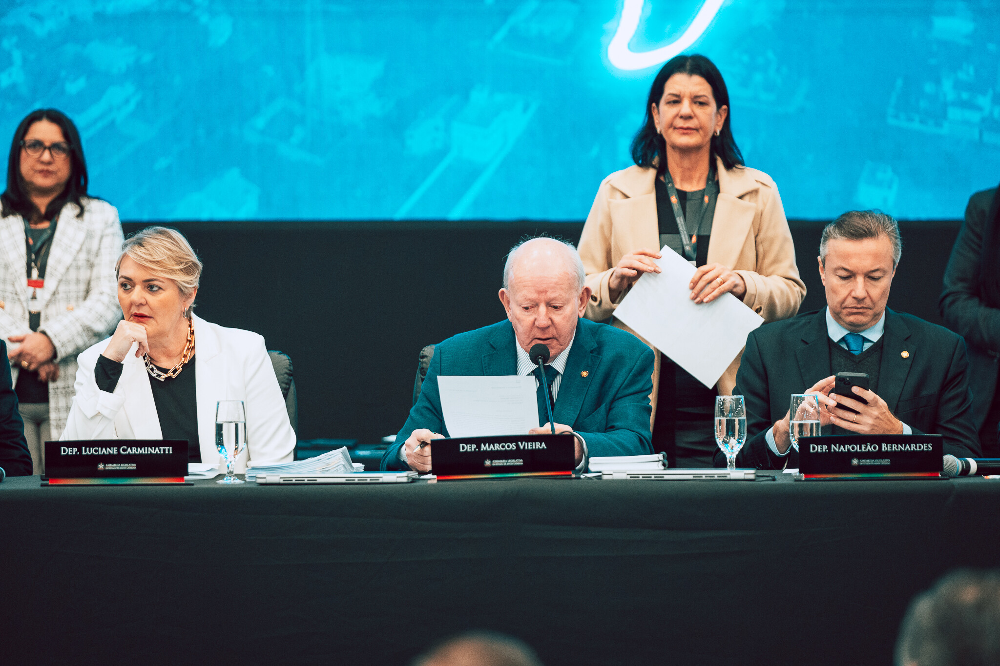 - Deputada Luciane Carminatti (PT) 		
- Deputado Marcos Vieira (PSDB) - Deputado Napoleão Bernardes (PSD)
