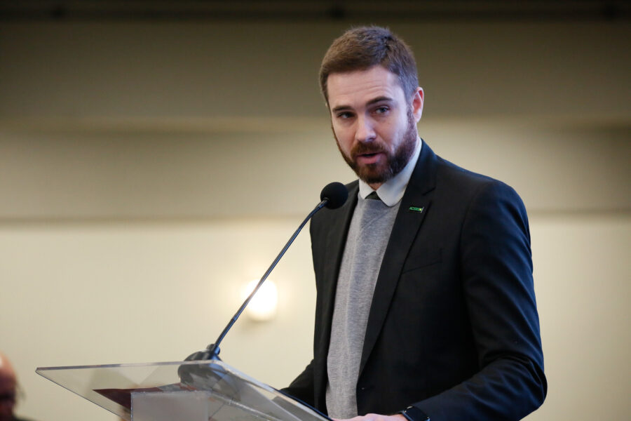 Presidente da Associação Empresarial de São Bento do Sul (ACISBS), Gabriel Felipe Weihermann.