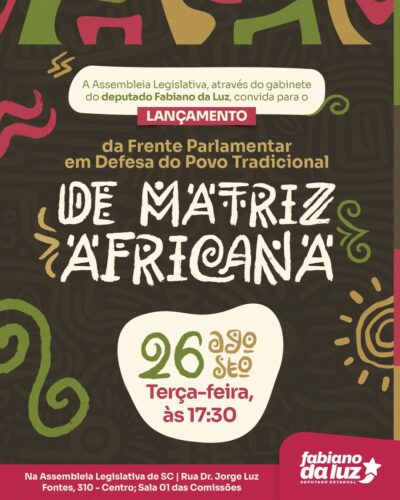 Alesc lança frente parlamentar em defesa dos povos de matriz africana