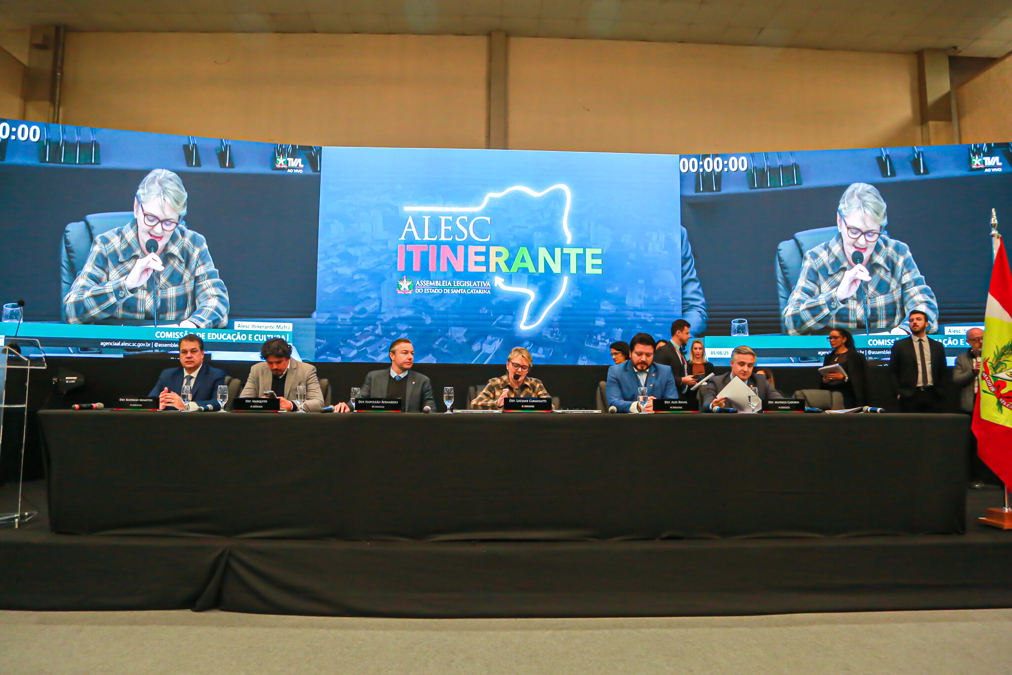- Deputado Rodrigo Minotto (PDT)
 - Deputado Marquito (PSOL)
 - Deputado Napoleão Bernardes (PSD) 	
 - Deputada Luciane Carminatti (PT) 		
 - Deputado Alex Brasil (PL)
 - Deputado Matheus Cadorin (NOVO)