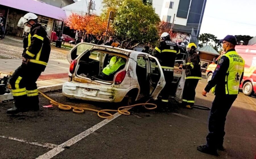 Lei em vigor destina veículos com perdimento para treinamento dos bombeiros. FOTO: CBMSC/Divulgação