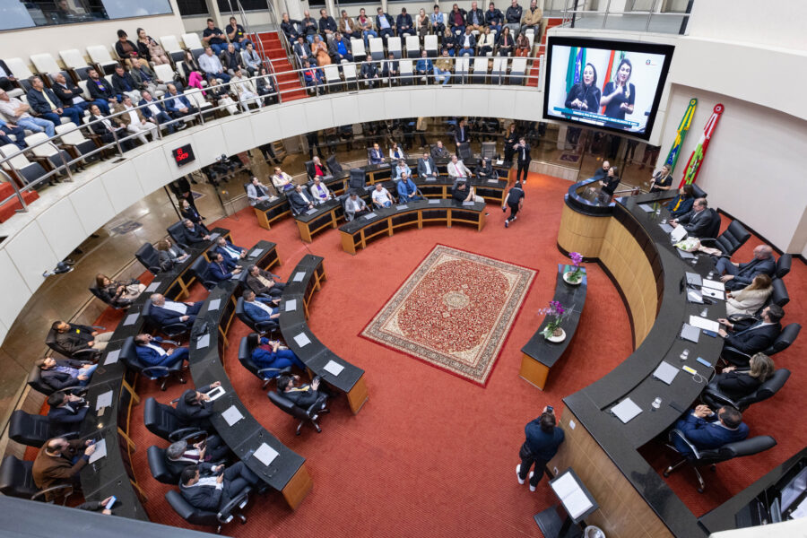 Plenário da Assembleia Legislativa, palco da solenidade.