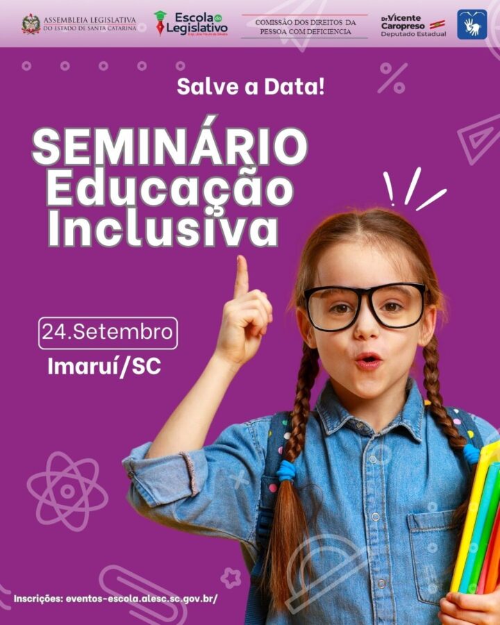 Educação Inclusiva é tema de seminário em Imaruí nesta quarta-feira