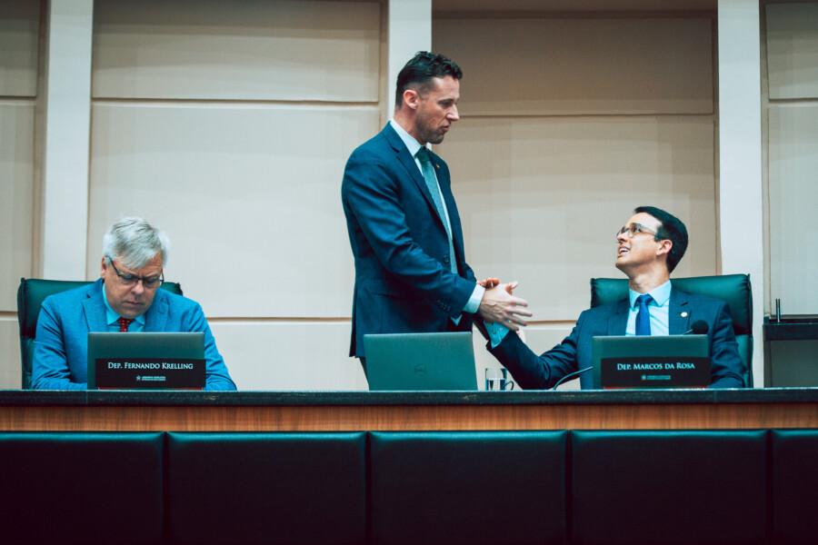 - Deputado Fabiano da Luz (PT) 	
 - Deputado Fernando Krelling (MDB) 	
 - Deputado Marcos da Rosa (União)